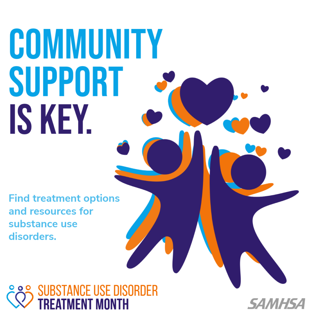 SAMHSA Flyer for Substance User Disorder Treatment Month